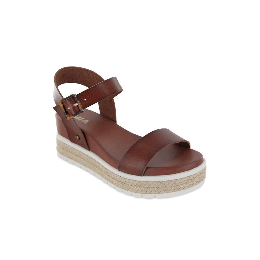 MIA Kiera Espadrille Platform Sandal in Cognac